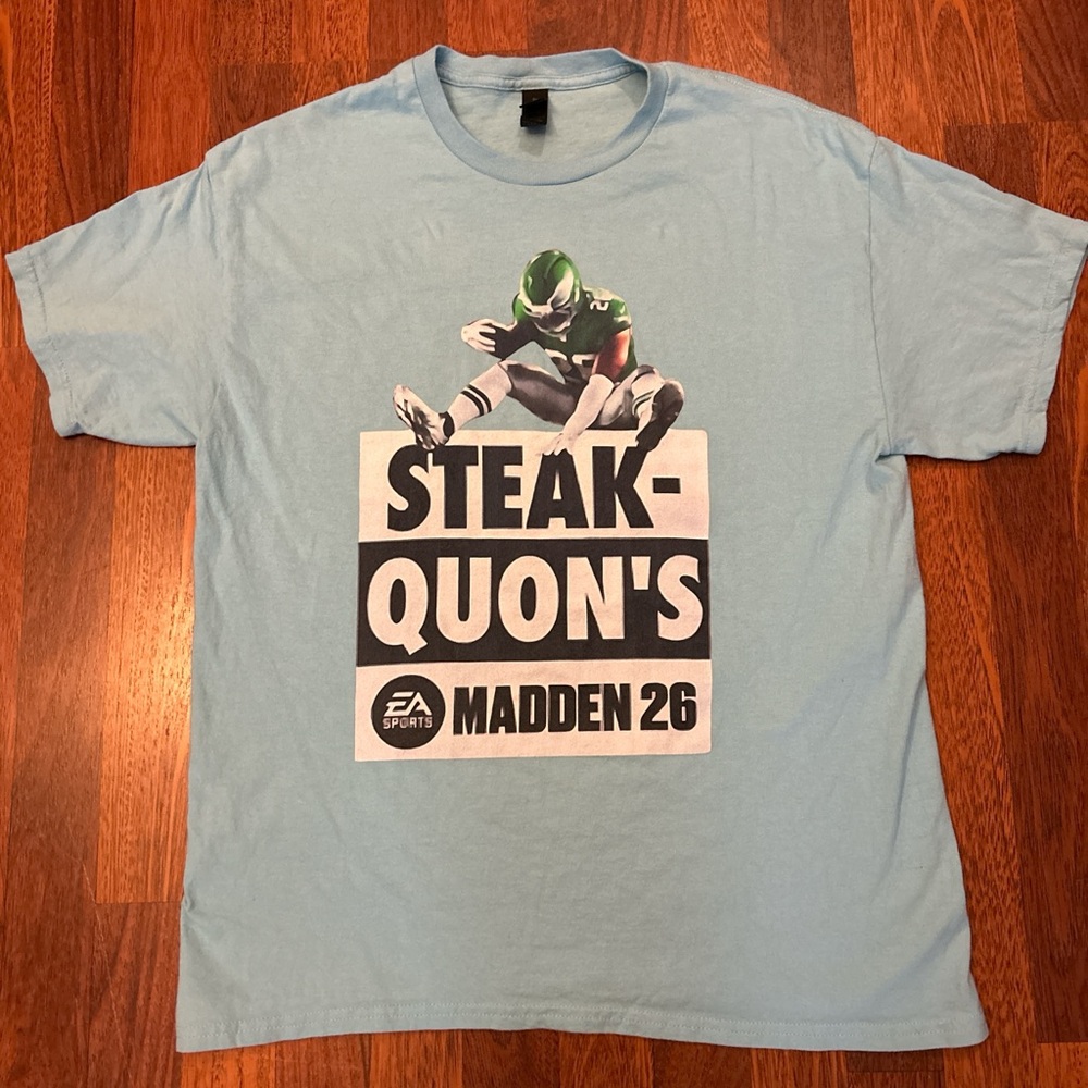Philadelphia Eagles Saquon Barkley Madden 26 Promo Tshirt Size Large